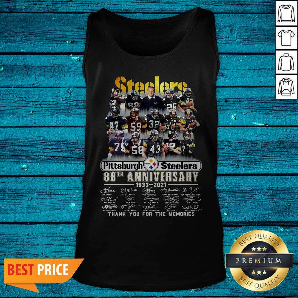 Pittsburgh Steelers 88th Anniversary 1933 2021 Thank You For The Memories  Signatures Shirt - ValleyTee