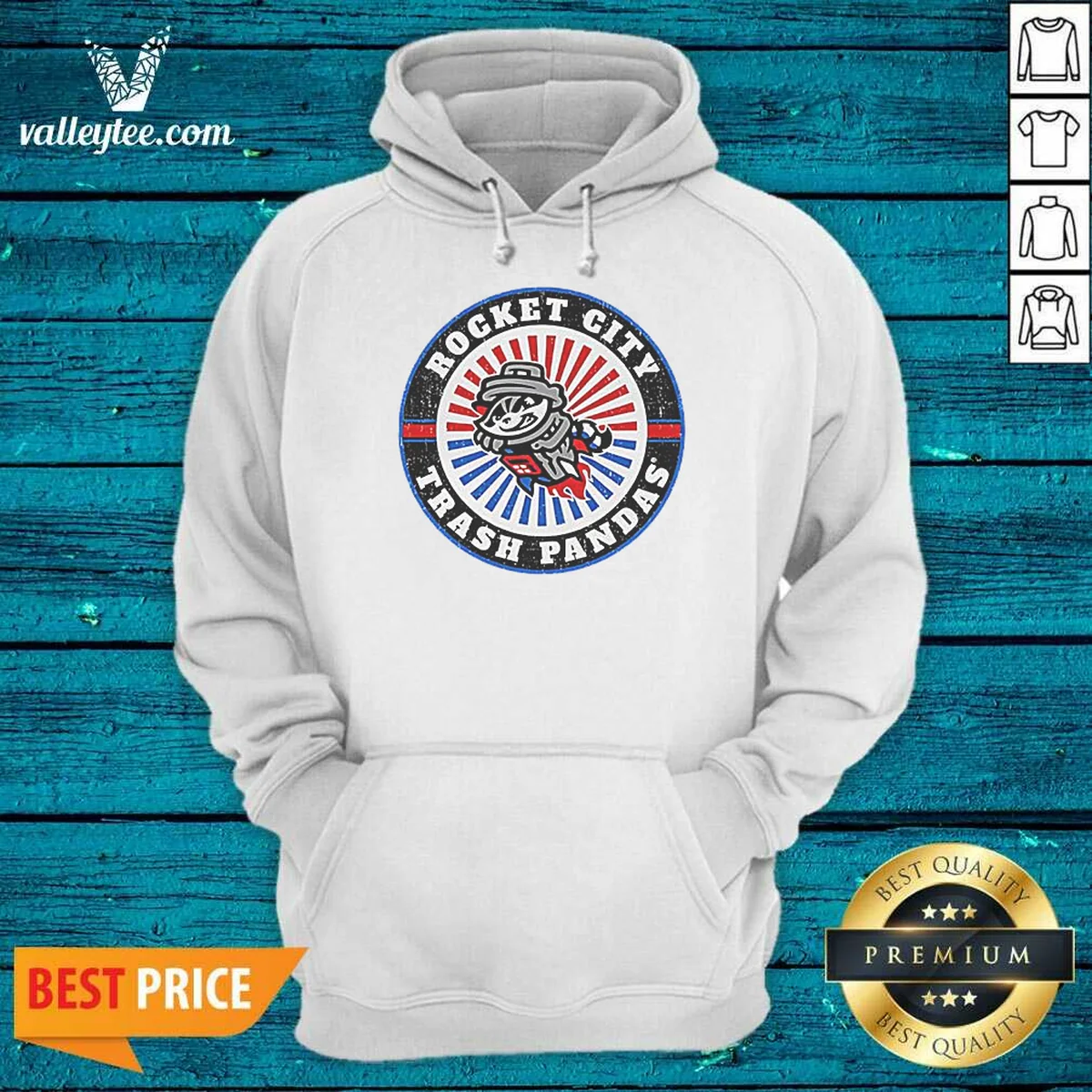 Awesome Rocket City Trash Pandas Baseball Team Mascot Logo Rocket City Trash Pandas Hoodie
