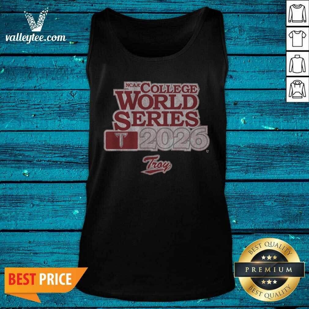 Awesome Troy Baseball 2026 College World Series Shirt shirt optimized on Tank Top Awesome Troy Baseball 2026 College World Series Shirt shirt optimized shown as a tank top preview