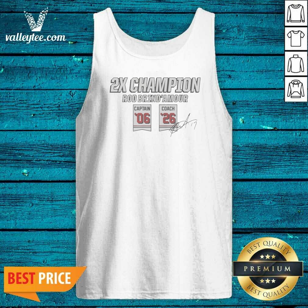 Funny Rod Brind'Amour Two Time Champion Tank Top