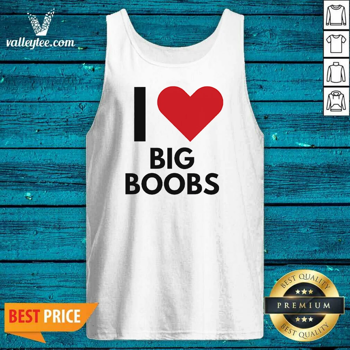 Good I Love Big Boobs Heart Tank Top Good I Love Big Boobs Heart Tank Top