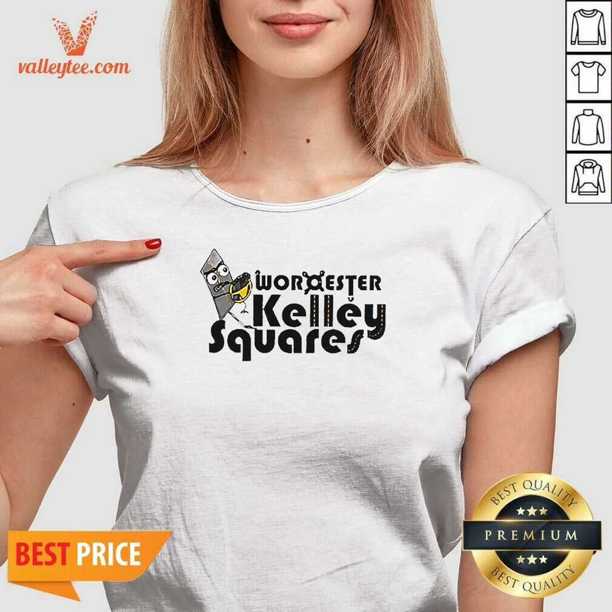 Good Worcester Kelley Squares Wordester Kelley V-Neck Shirt Good Worcester Kelley Squares Wordester Kelley V-Neck Shirt