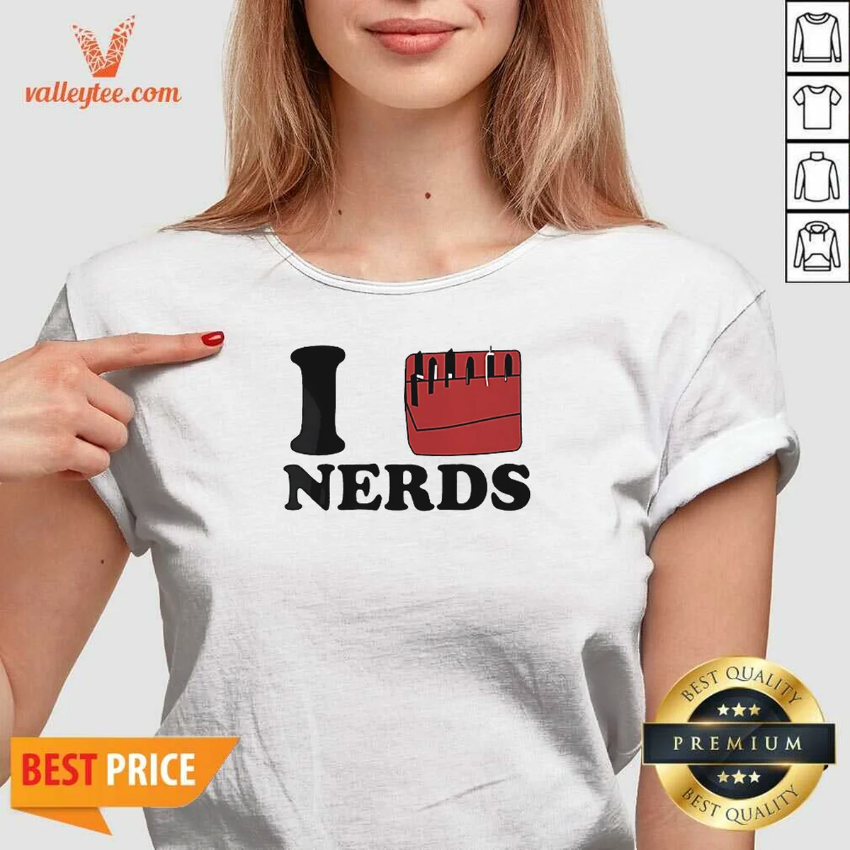 Hot I Love Nerds Pocket Protector V-Neck Shirt Hot I Love Nerds Pocket Protector V-Neck Shirt