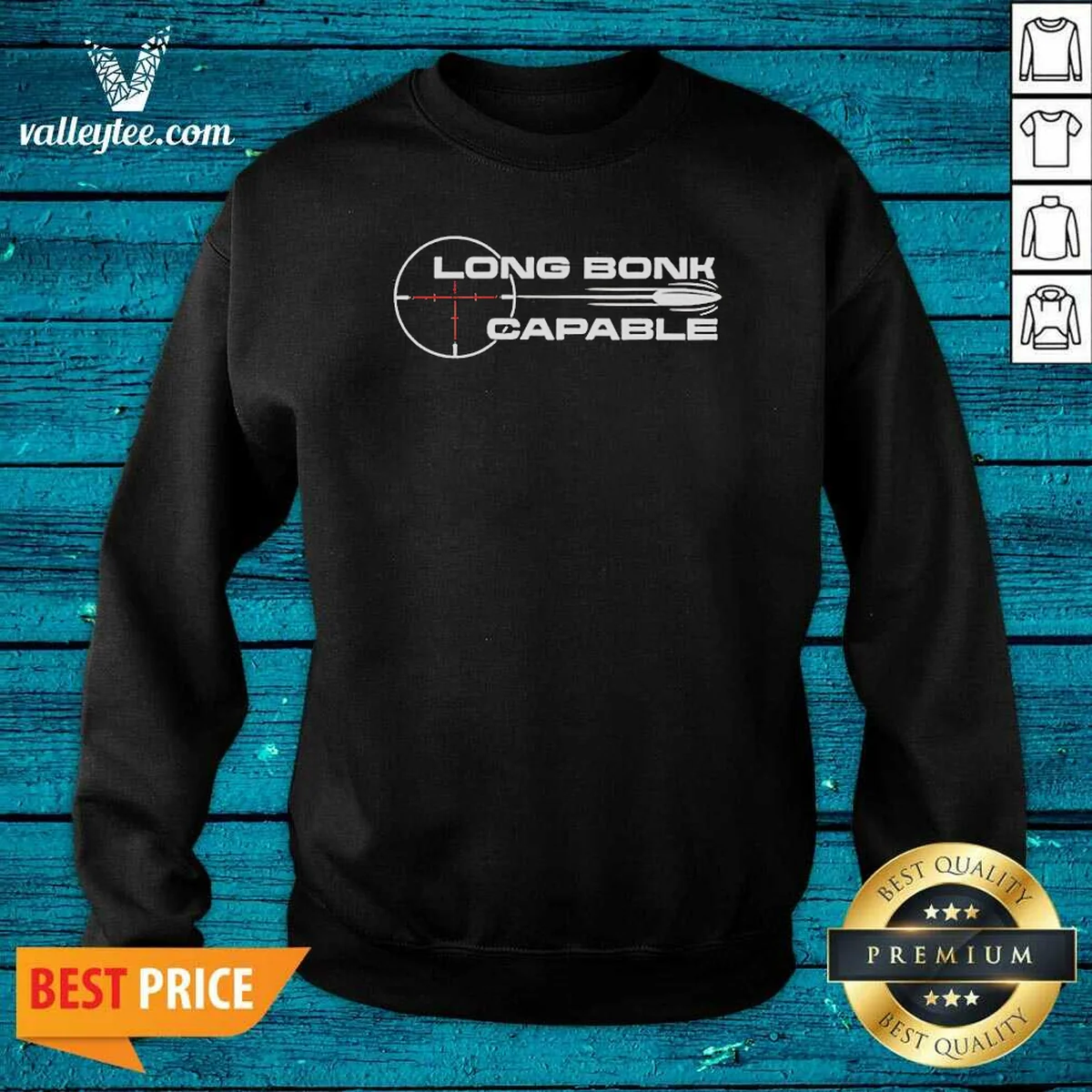 Nice Long Bonk Capable Sniper Rifle Bullet Trajectory Precision Target Shooting Sweatshirt