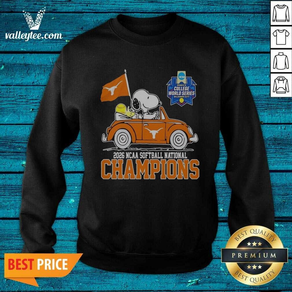 Official Snoopy Texas Longhorns 2026 NCAA Softball National Champions Oklahoma City Shirt Optimized on Sweatshirt Official Snoopy Texas Longhorns 2026 NCAA Softball National Champions Oklahoma City Shirt Optimized shown as a sweatshirt preview