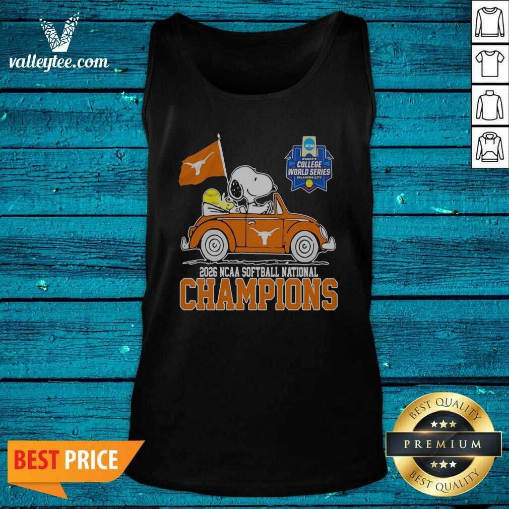Official Snoopy Texas Longhorns 2026 NCAA Softball National Champions Oklahoma City Shirt Optimized on Tank Top Official Snoopy Texas Longhorns 2026 NCAA Softball National Champions Oklahoma City Shirt Optimized shown as a tank top preview