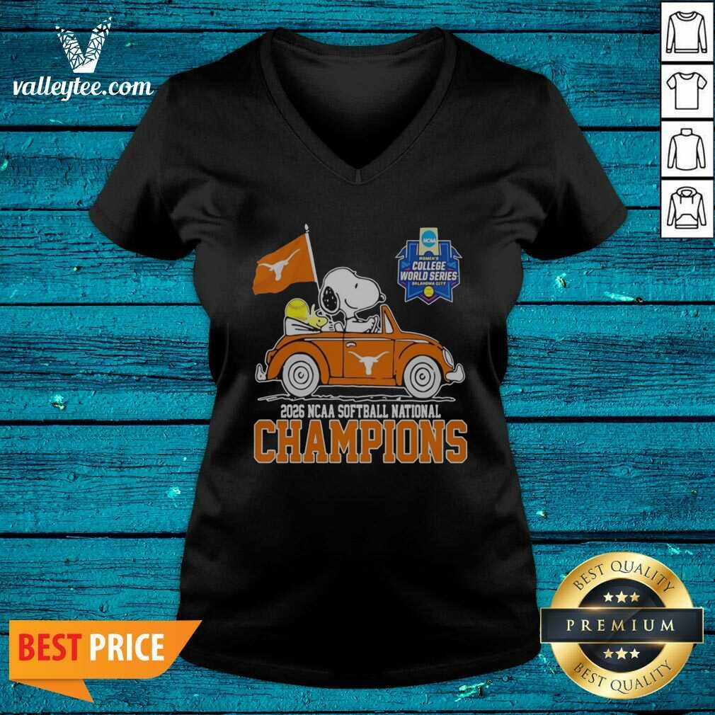 Official Snoopy Texas Longhorns 2026 NCAA Softball National Champions Oklahoma City Shirt Optimized on V-Neck Shirt Official Snoopy Texas Longhorns 2026 NCAA Softball National Champions Oklahoma City Shirt Optimized shown as a v-neck shirt preview