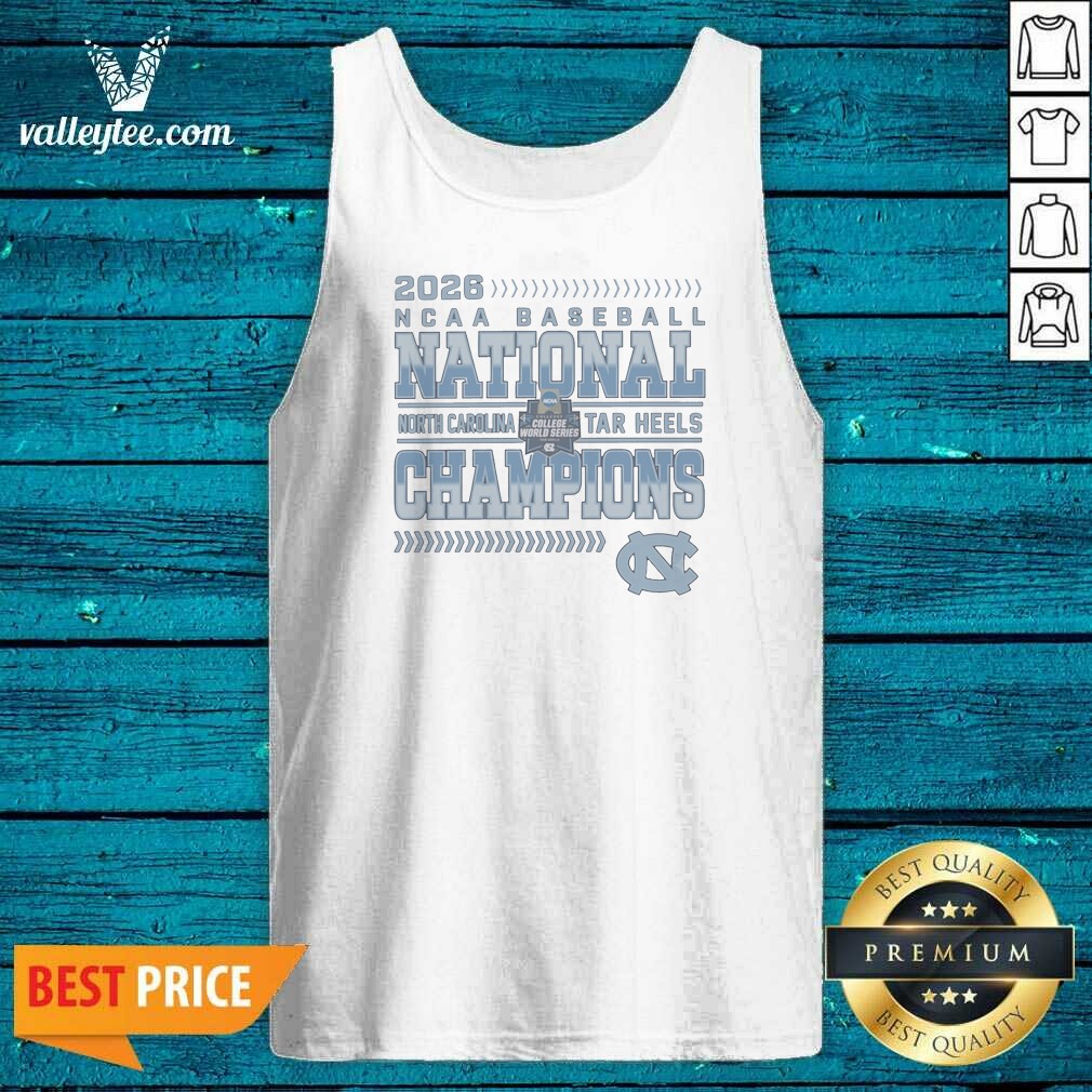 Official Top 2026 NCAA Baseball National Champions North Carolina Tar Heels Tank Top