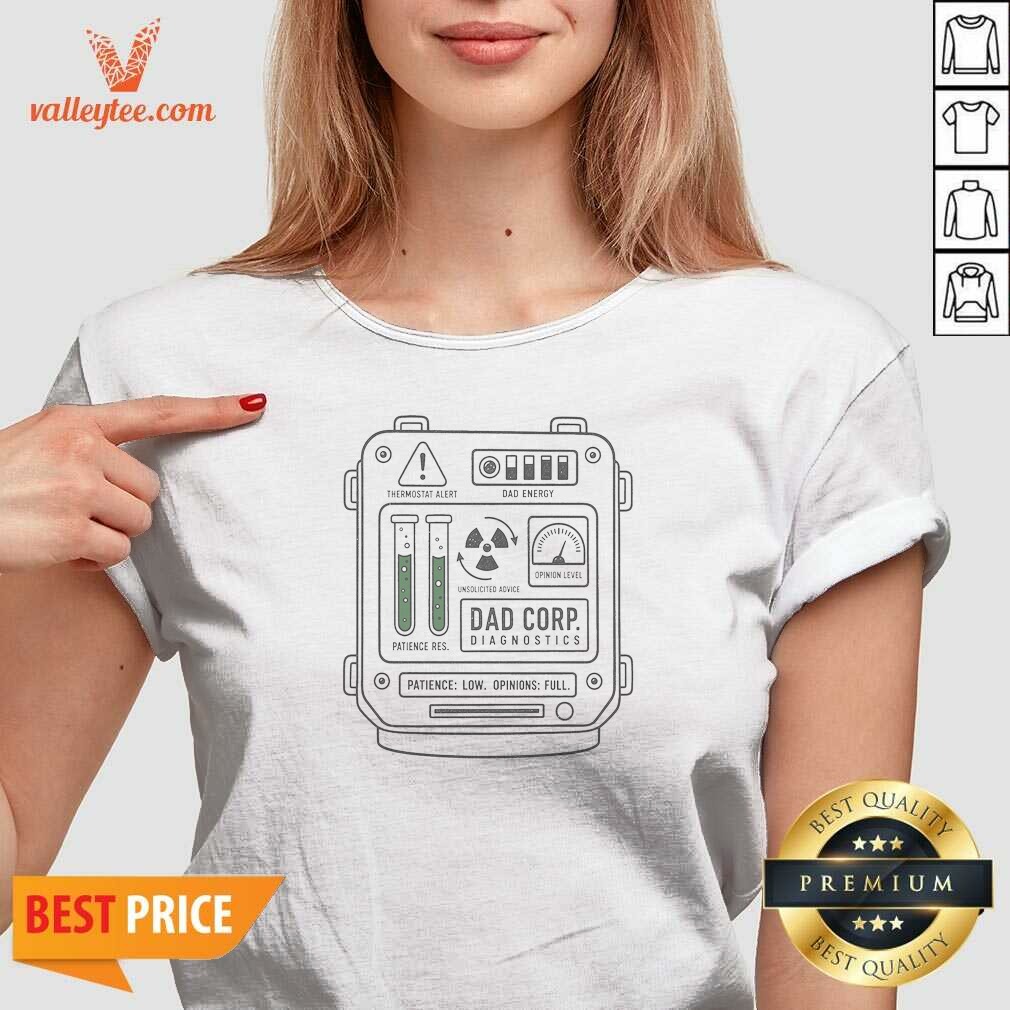 Official Top DAD CORP Diagnostics V-Neck Shirt