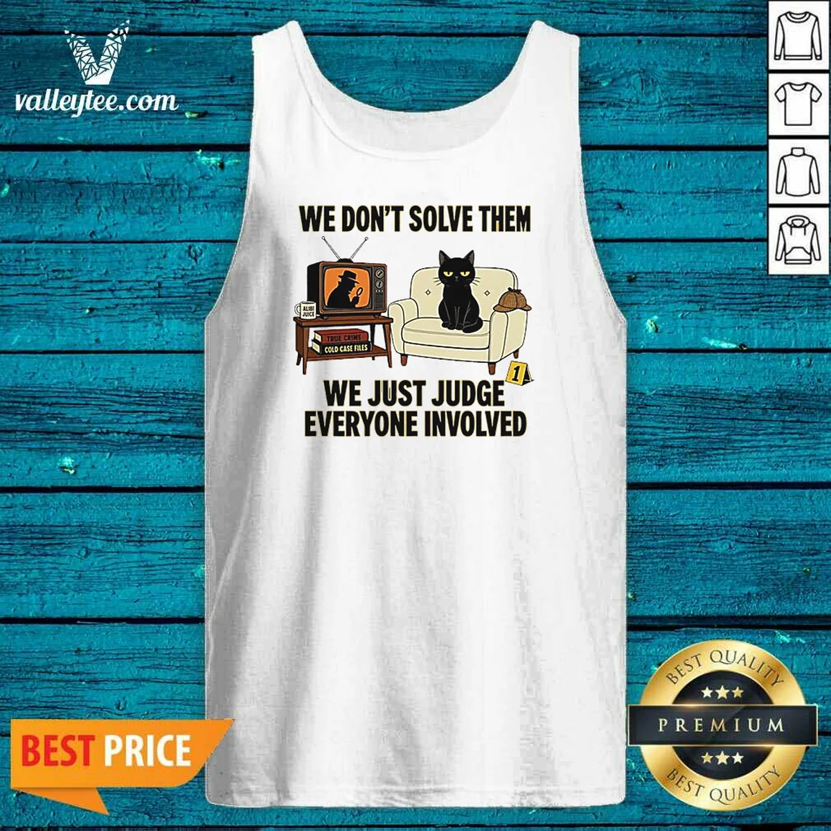 Original True Crime Cat Detective We Tank Top Original True Crime Cat Detective We Tank Top
