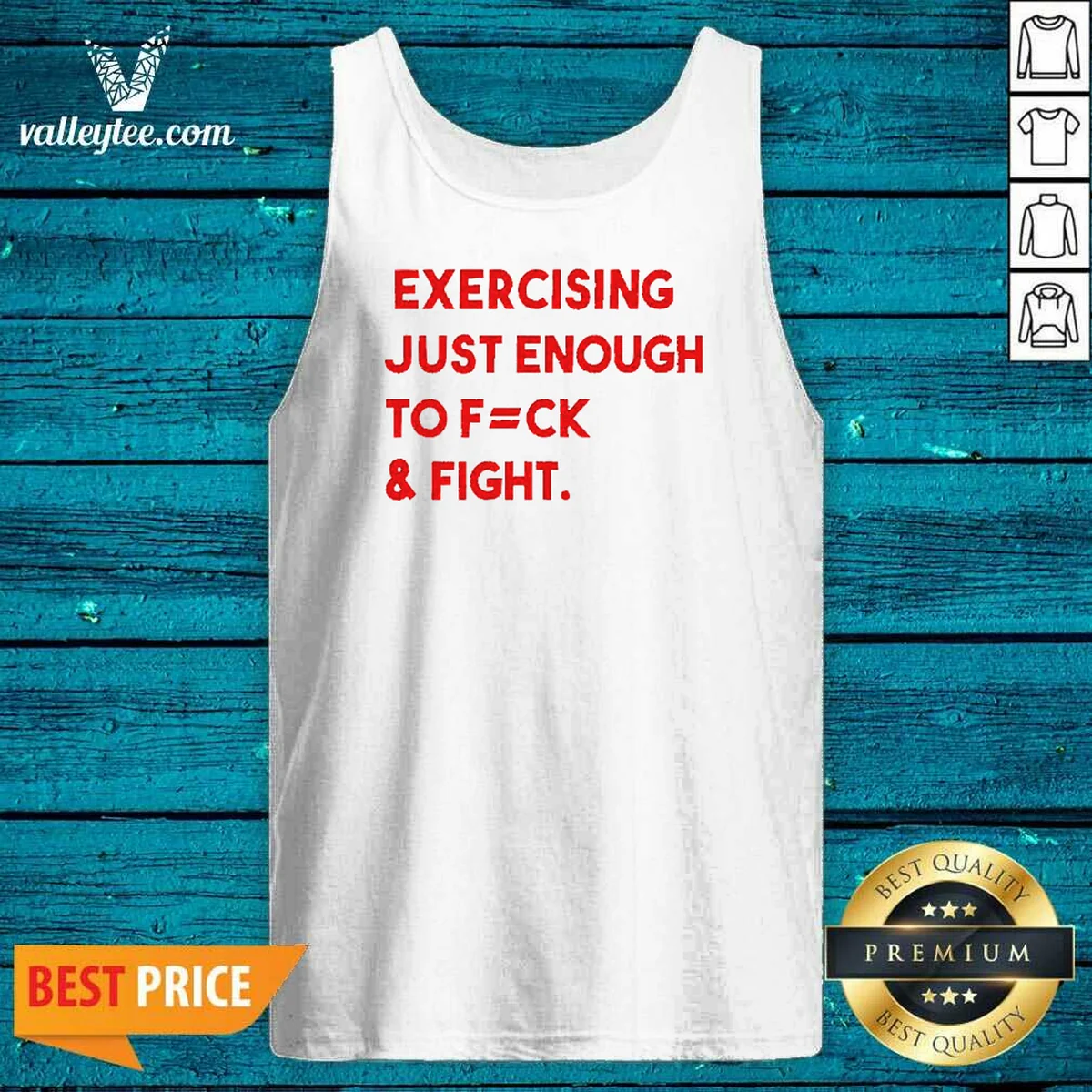 Pretty Exercising Just Enough To Fuck Tank Top Pretty Exercising Just Enough To Fuck Tank Top