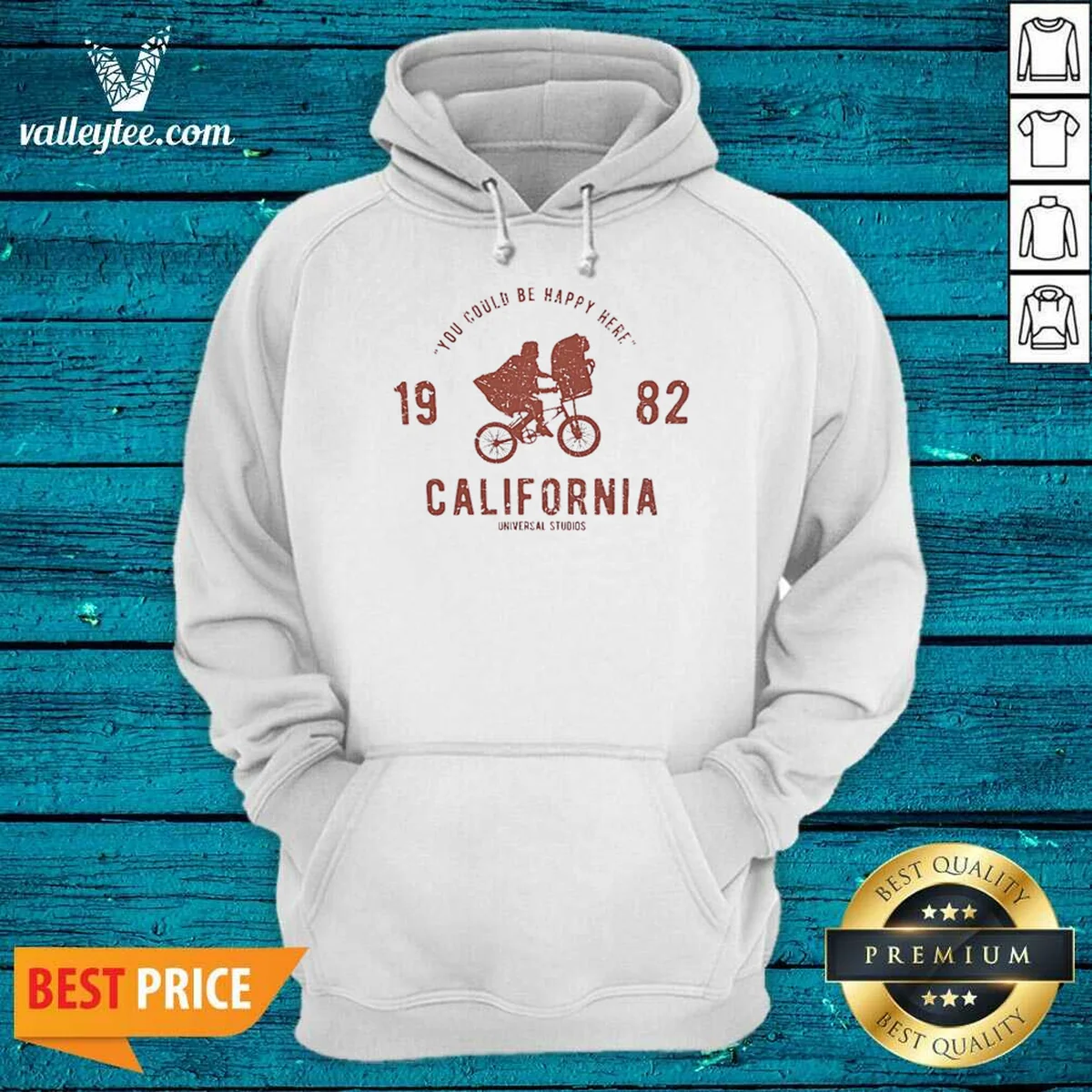 Top You Could Be Happy Here 1982 California Universal Studios ET Hoodie