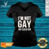 Awesome Humorous Quote I Am Not Gay But 20 Dollars Is 20 Dollars V Neck Shirt in dark color, short sleeves, casual fit