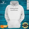 Awesome Lovergirl And Manhater At The Same Damn Time Hoodie in black, front view with bold white text print