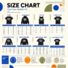 Size chart for Awesome The Quickest Way To A Man Heart Is 2970 Ft Per Second Ar15 Rifle Firearm showing measurements in inches and cm
