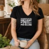 Awesome The Quickest Way To A Man Heart Is 2970 Ft Per Second Ar15 Rifle Firearm V-Neck Shirt