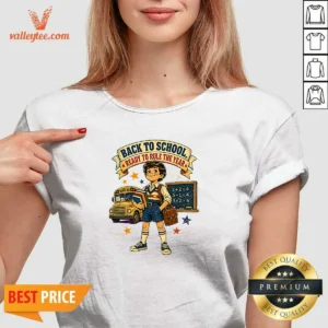 Funny Back To School Vintage Pride Kids V-Neck Shirt