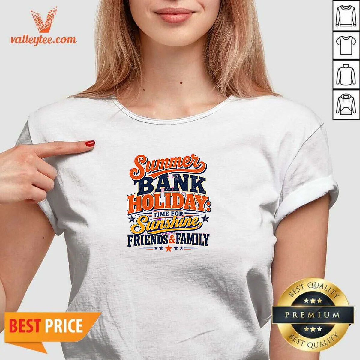 Funny Summer Bank Holiday Vintage Family V-Neck Shirt Funny Summer Bank Holiday Vintage Family V-Neck Shirt