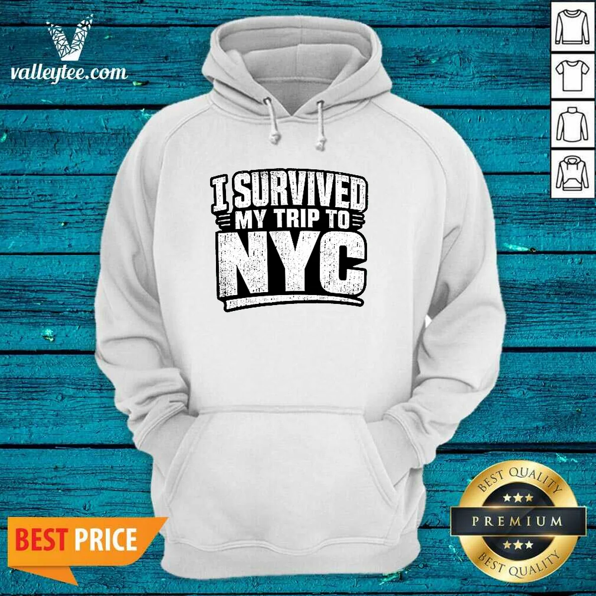 Good I Survived My Trip To NYC Silhouette Humor Hoodie