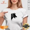 Good Wolf Then The Wolf Arrives Not To Create The Problem But To Reveal It V Neck Shirt in dark color, featuring bold white text on front