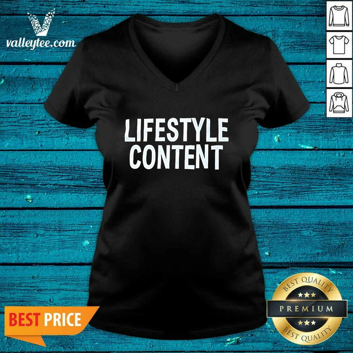 Hot Lifestyle Content V-Neck Shirt