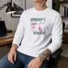 Hot Somebody'S Feral Teacher Raccoon With Iced Coffee Long Sleeve Shirt