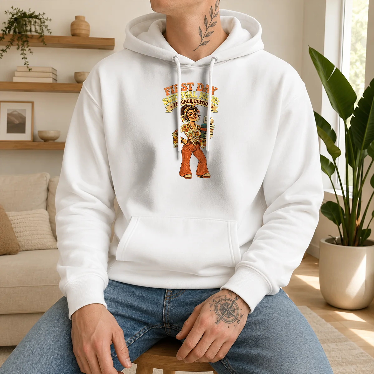 Nice First Day Survival Teacher Vintage Hoodie Nice First Day Survival Teacher Vintage Hoodie