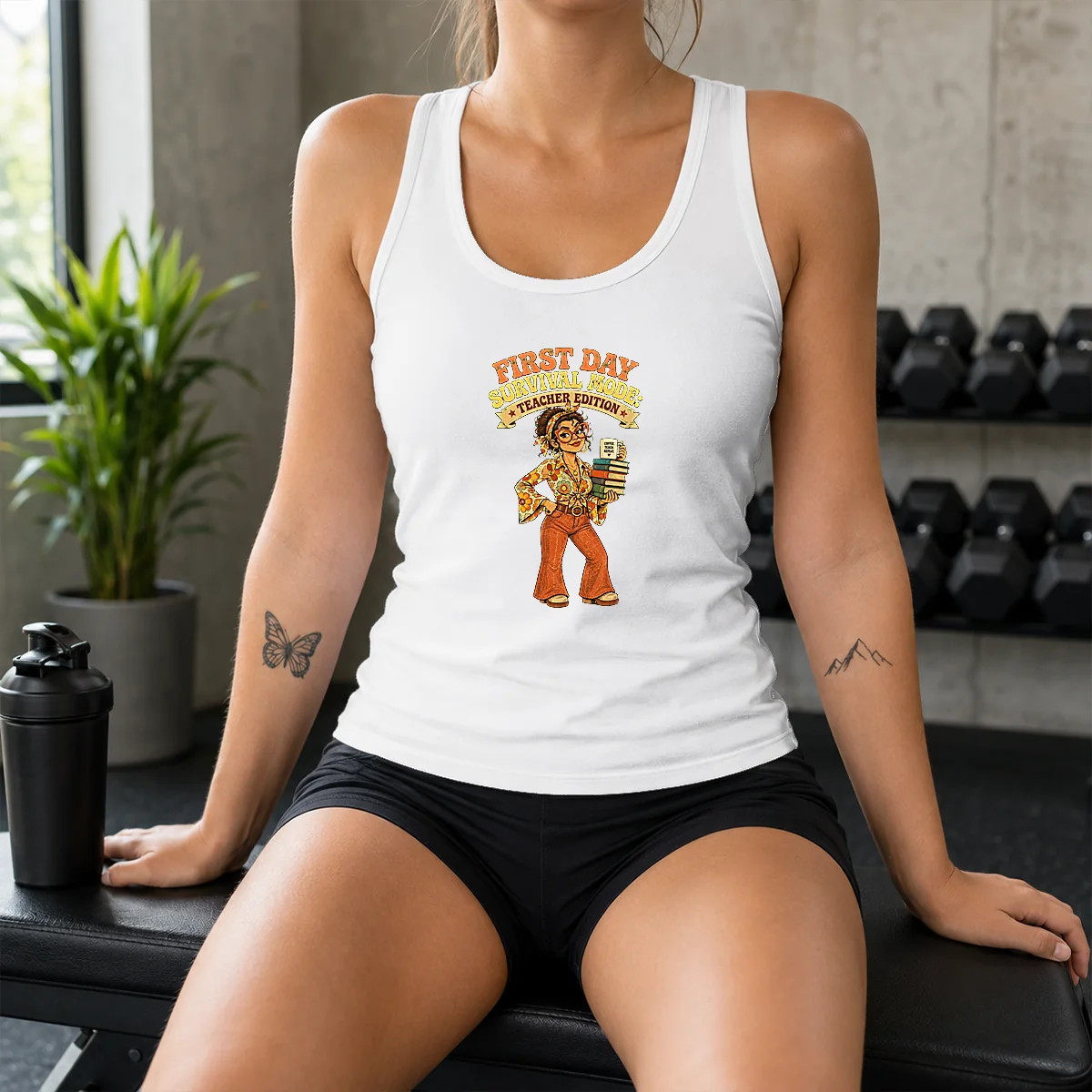 Nice First Day Survival Teacher Vintage Tank Top