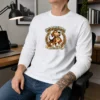 Nice OHCA National Specialty Hunting Dog Pride Cartoon Long Sleeve Shirt featuring a colorful hunting dog graphic on a comfortable long sleeve garment