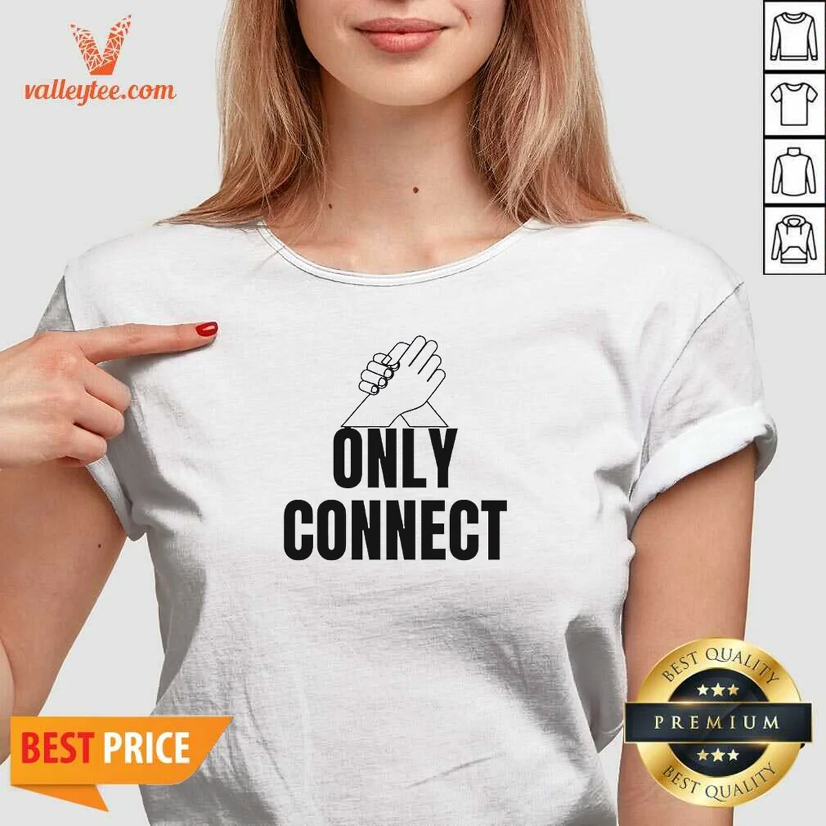 Nice Only Connect Arm Wrestling Hands V-Neck Shirt Nice Only Connect Arm Wrestling Hands V-Neck Shirt