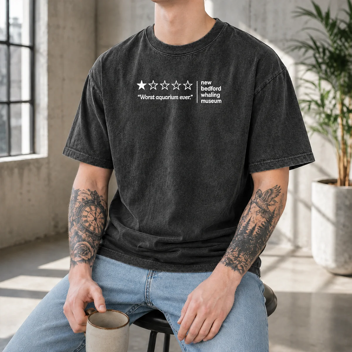 Nice Worst Aquarium Ever New Bedford Whaling Museum Washed T Shirt featuring vintage washed fabric and classic fit