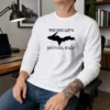 Official Michigan'S Better Half Upper Peninsula Map Long Sleeve Shirt
