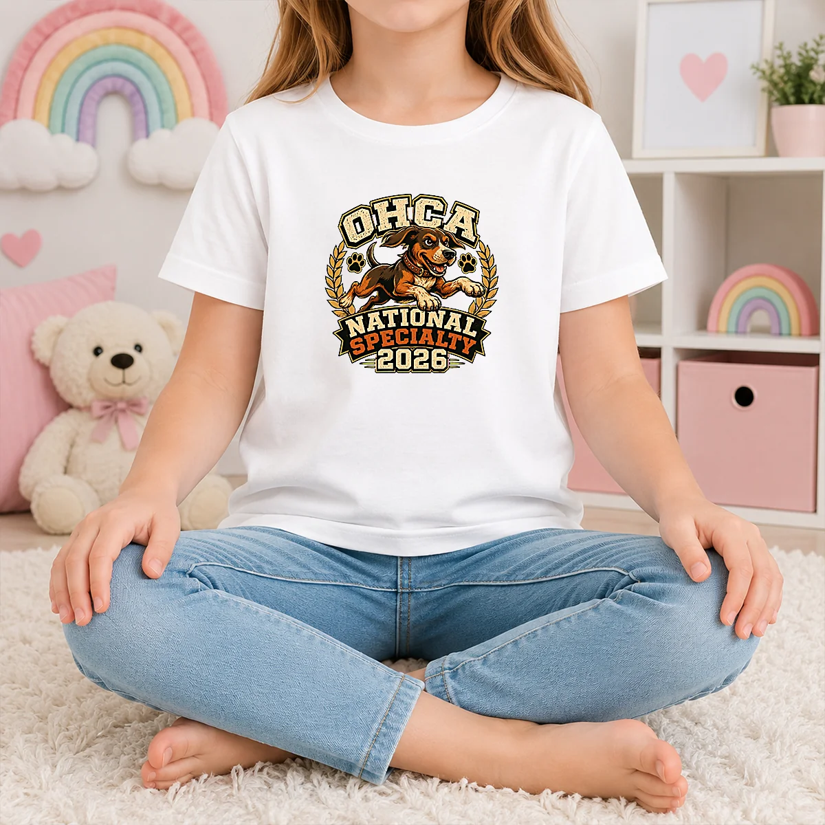 Official OHCA National Specialty 2026 Hunting Dog Mascot Kids T-Shirt