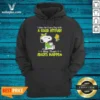 Official Snoopy I Wake Up Every Day With A Good Attitude And Then Idiots Happen Hoodie in charcoal gray, front view with kangaroo pocket and adjustable hood