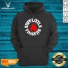 Official Stiff Little Fingers Circular Badge Logo With Flame Emblem Centered Inside Hoodie