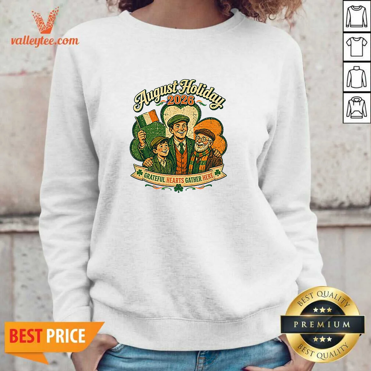 Original August Holiday Ireland Family Gratitude Sweatshirt Original August Holiday Ireland Family Gratitude Sweatshirt