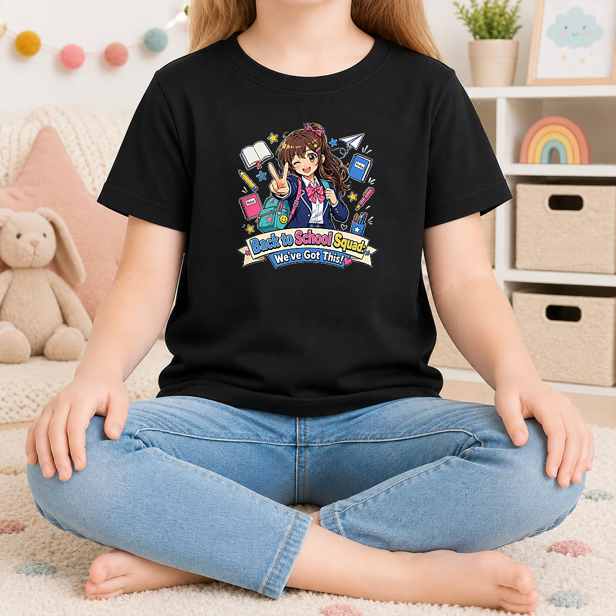 Original Back To School Anime Squad For Students Kids T-Shirt