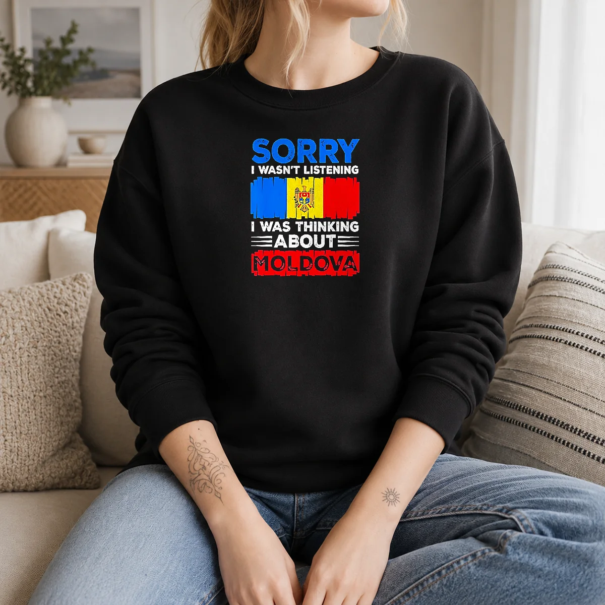 Original Sorry I Wasn'T Listening I Was Thinking About Moldova Sweater