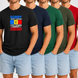 Original Sorry I Wasn'T Listening I Was Thinking About Moldova t shirt in classic fit with bold printed text on front