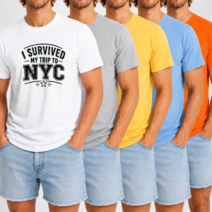 Premium I Survived My Trip To NYC Funny Tee Line Art
