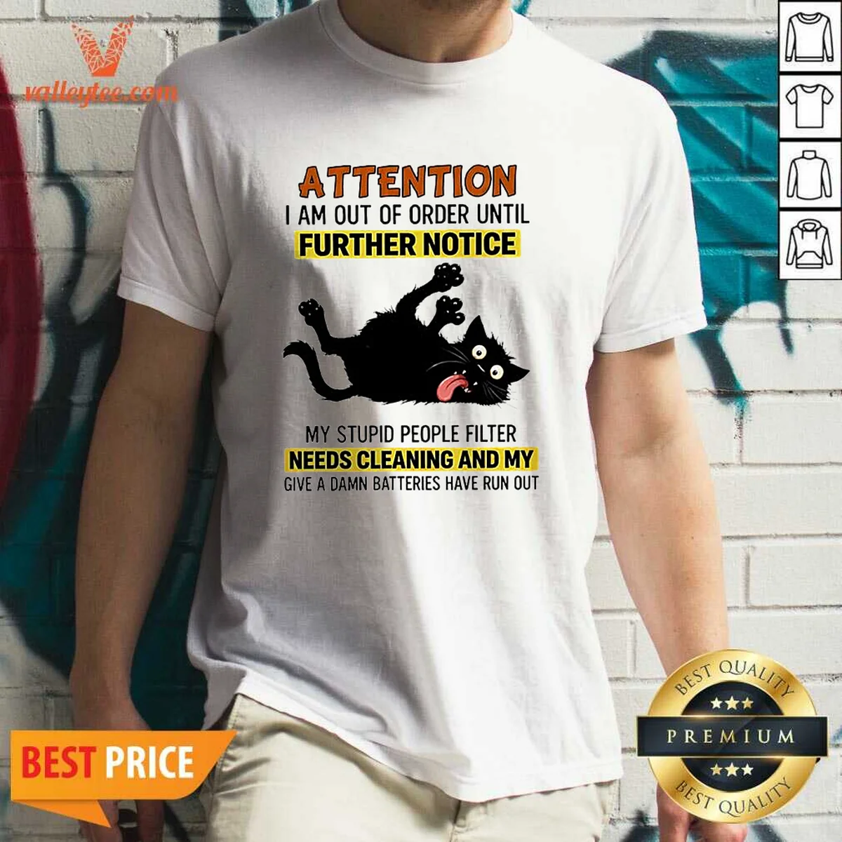 Pretty Black Cat Attention I Am Shirt Pretty Black Cat Attention I Am Shirt