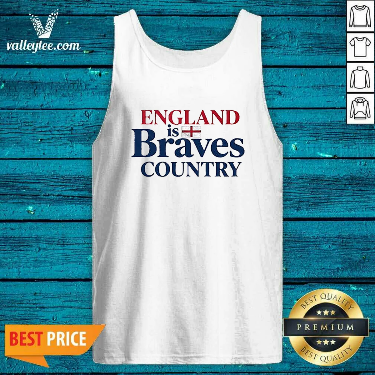 Pretty England Is Braves Country Tank Top