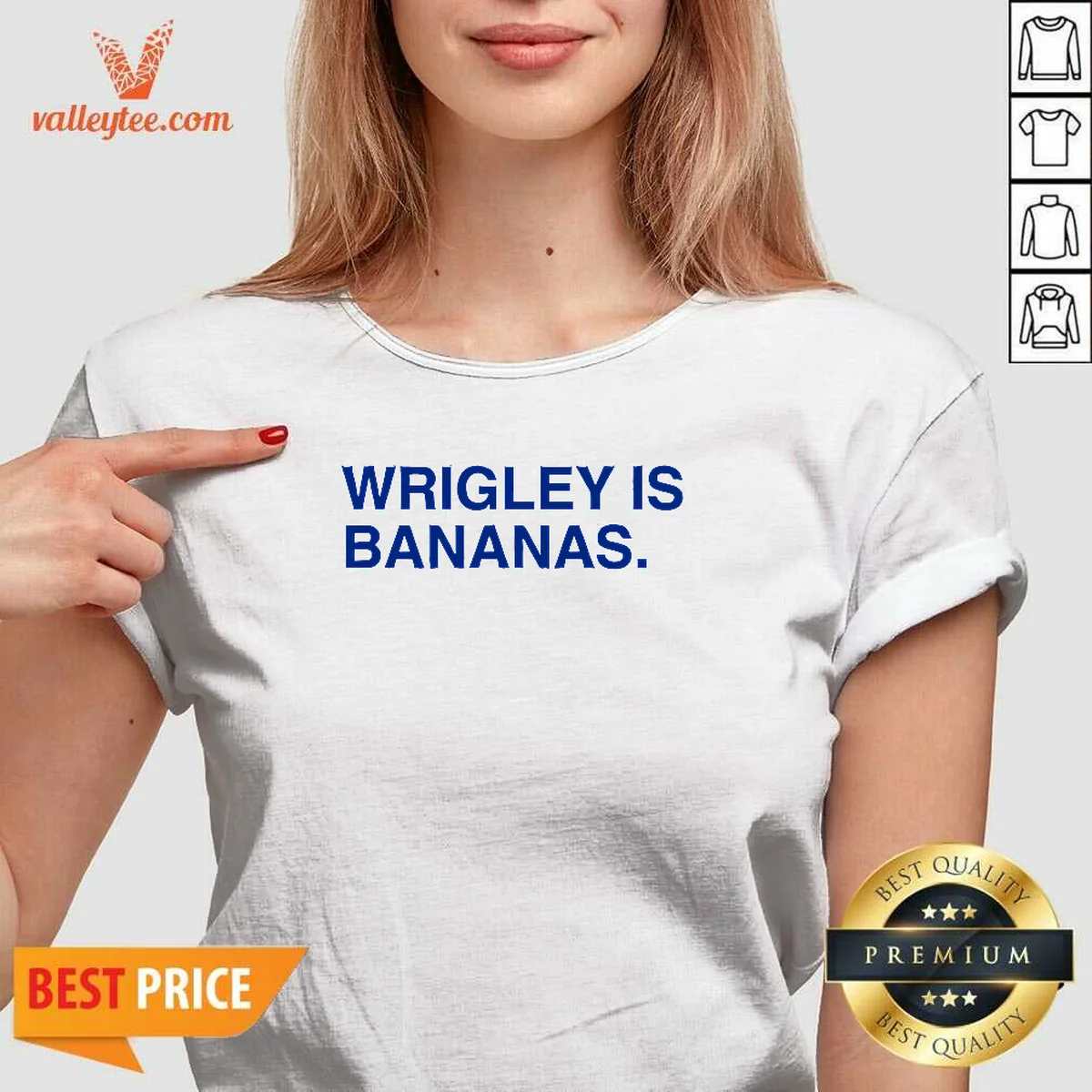 Top Wrigley Is Bananas V-Neck Shirt Top Wrigley Is Bananas V-Neck Shirt