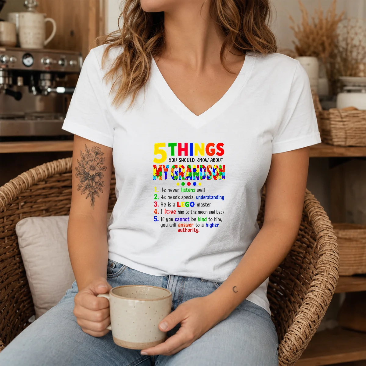 Awesome 5 Things You Should Know About My Grandson V-Neck Shirt