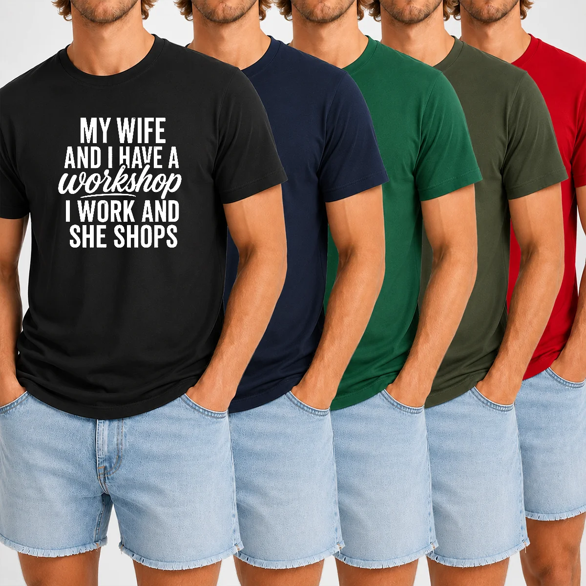 Awesome Couple Workshop My Wife Shops Shirt Awesome Couple Workshop My Wife Shops Shirt