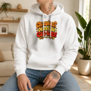 Awesome Soccer Cat Meme Funny Champions Groovy Retro Hoodie