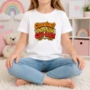 Awesome Soccer Cat Meme Funny Champions Groovy Retro Kids T-Shirt