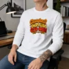 Awesome Soccer Cat Meme Funny Champions Groovy Retro Long Sleeve Shirt