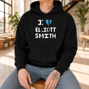 Funny I Heart Elliott Smith Indie Rock Singer Songwriter Hoodie