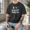 Funny I Heart Elliott Smith Indie Rock Singer Songwriter Washed T-Shirt